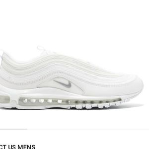 - White 97 air max size 10.5 with one flaw dunno how this happened